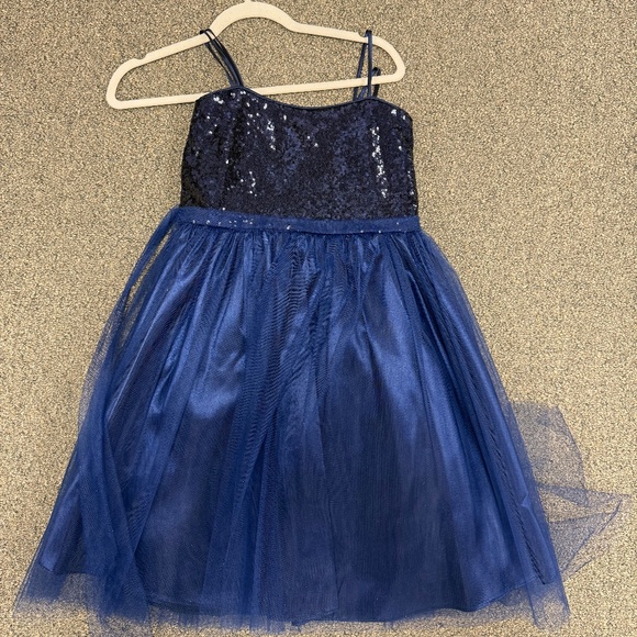 Petite Adele Other - NWT Petite Adele Navy Party Dress, Sequin Top/Tulle Bottom
